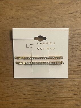LC Lauren Conrad Gold Rhinestone Bobby Pin Set